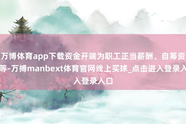 万博体育app下载资金开端为职工正当薪酬、自筹资金等-万搏manbext体育官网线上买球_点击进入登录入口