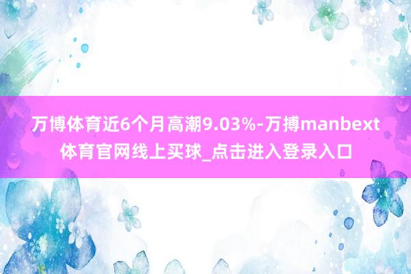 万博体育近6个月高潮9.03%-万搏manbext体育官网线上买球_点击进入登录入口