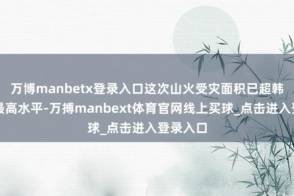 万博manbetx登录入口这次山火受灾面积已超韩国历史最高水平-万搏manbext体育官网线上买球_点击进入登录入口