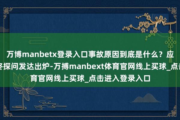 万博manbetx登录入口事故原因到底是什么？应该耐烦恭候最终探问发达出炉-万搏manbext体育官网线上买球_点击进入登录入口